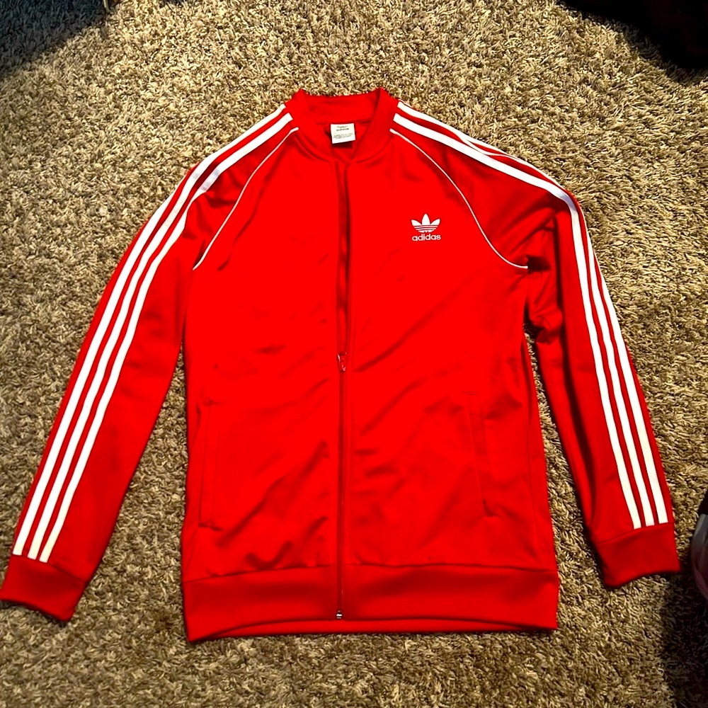 Adidas Adicolor Classics Primeblue SST Track Jacket in Red